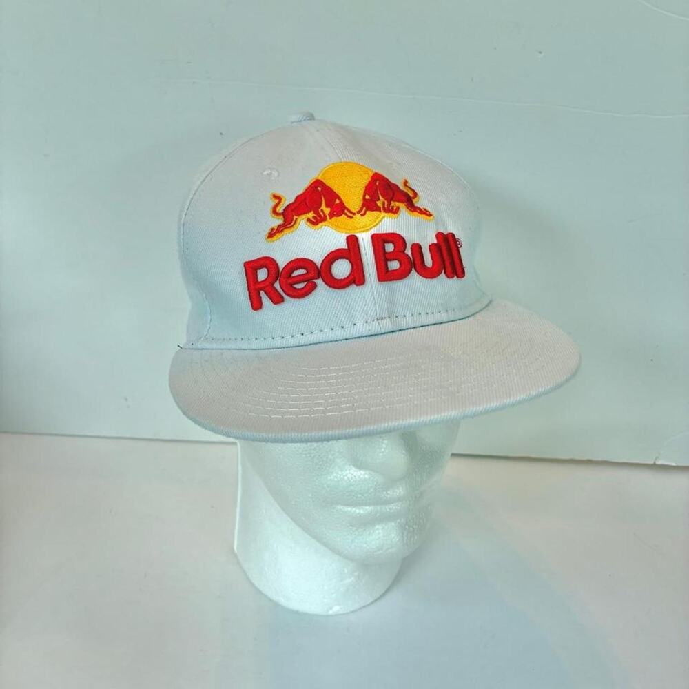 Red Bull Athlete Only NEW ERA Fitted Cap Size 7 White Hat